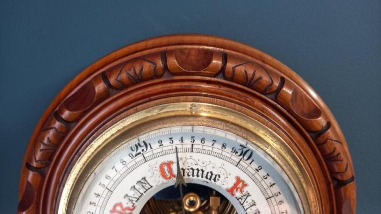 Victorian Walnut Skeletonised London Barometer - Image 3