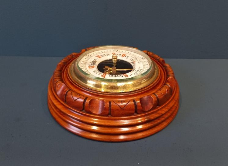 Victorian Walnut Skeletonised London Barometer - Image 7