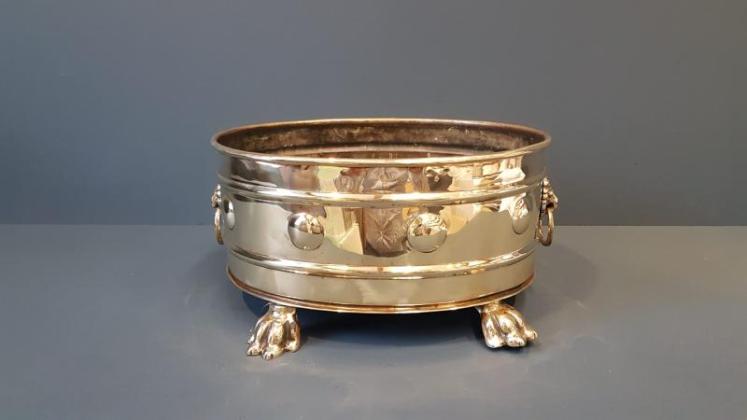 Victorian Oval Brass Planter - Image 1