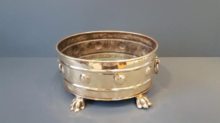 Victorian Oval Brass Planter - Image 6