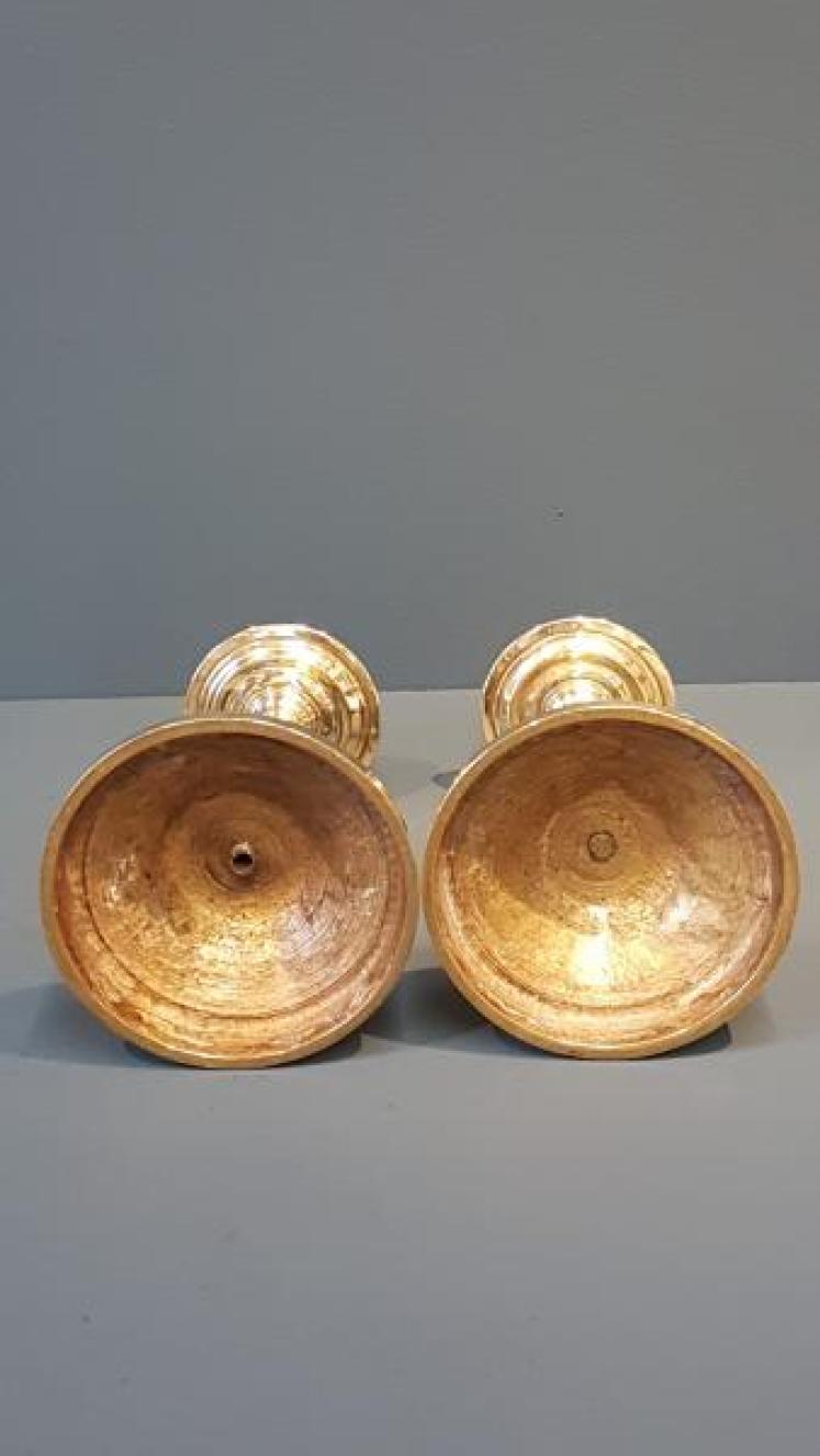 Regency Brass Candlesticks - Image 2