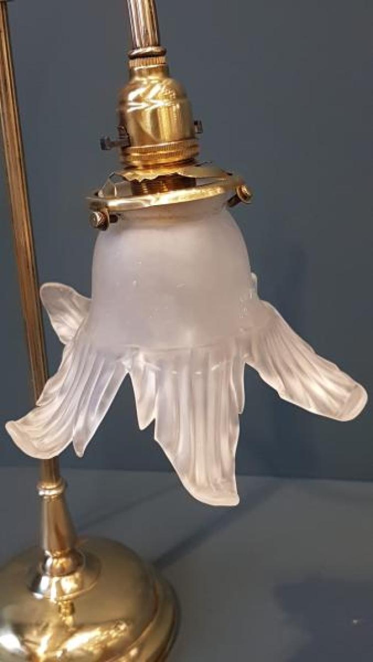 Edwardian Adjustable Table Lamp and Shade - Image 5
