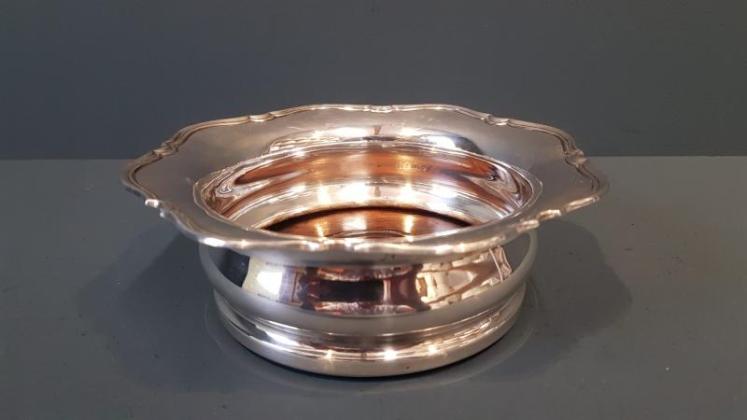 George V Silver Bottle Coaster - Image 2