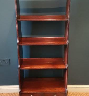 Regency Mahogany Waterfall Bookcase