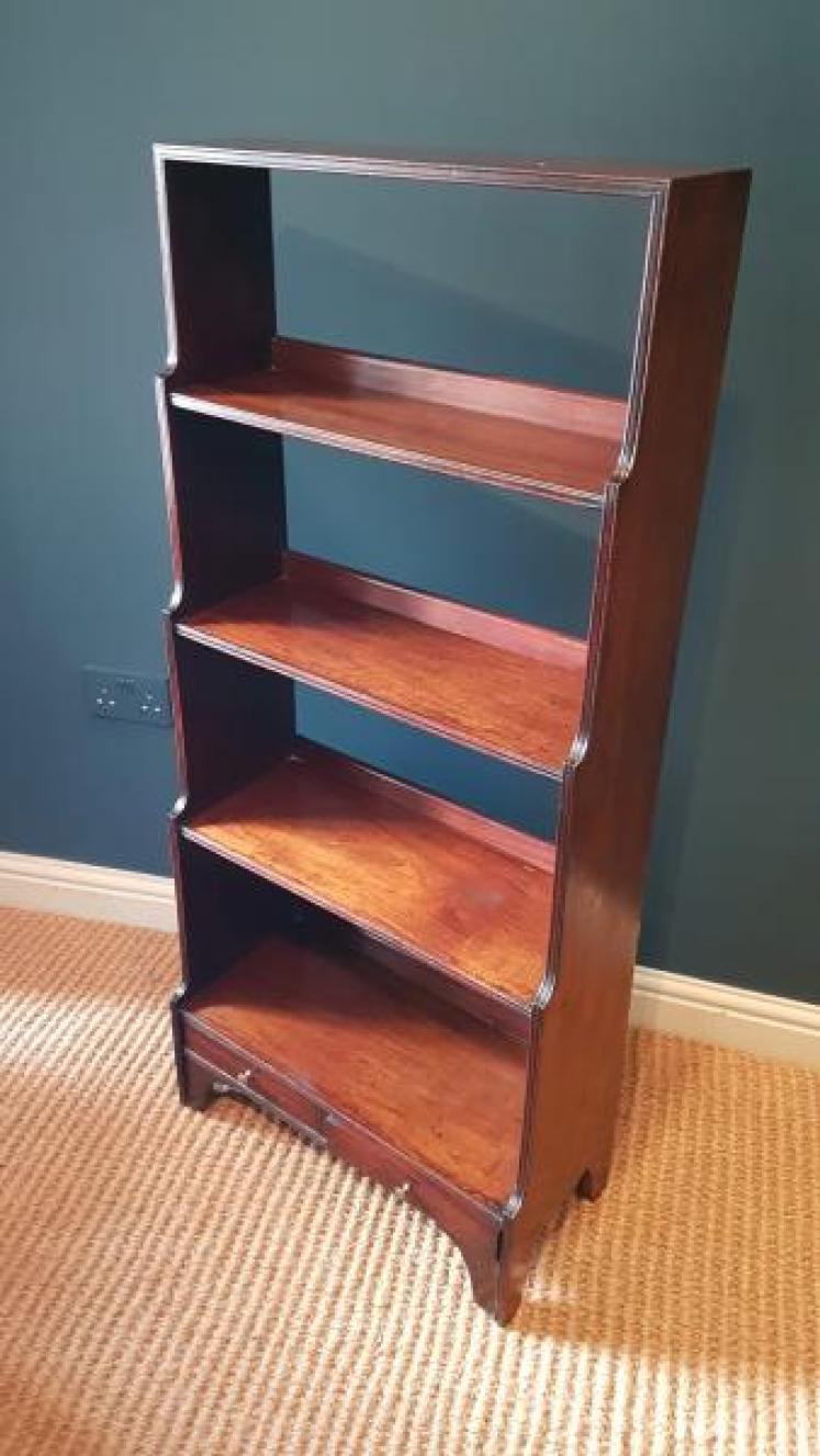 Regency Mahogany Waterfall Bookcase - Image 2