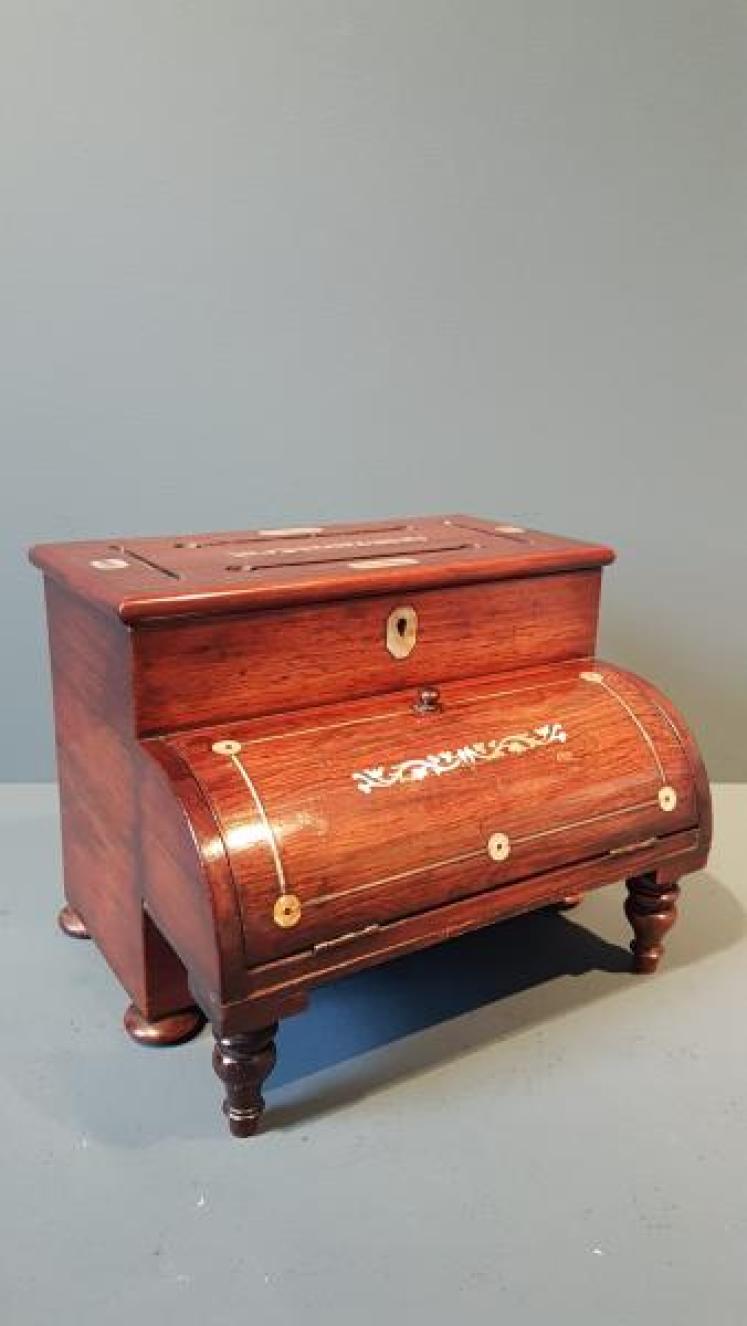 Victorian Rosewood Letter and Stationary Box - Image 1