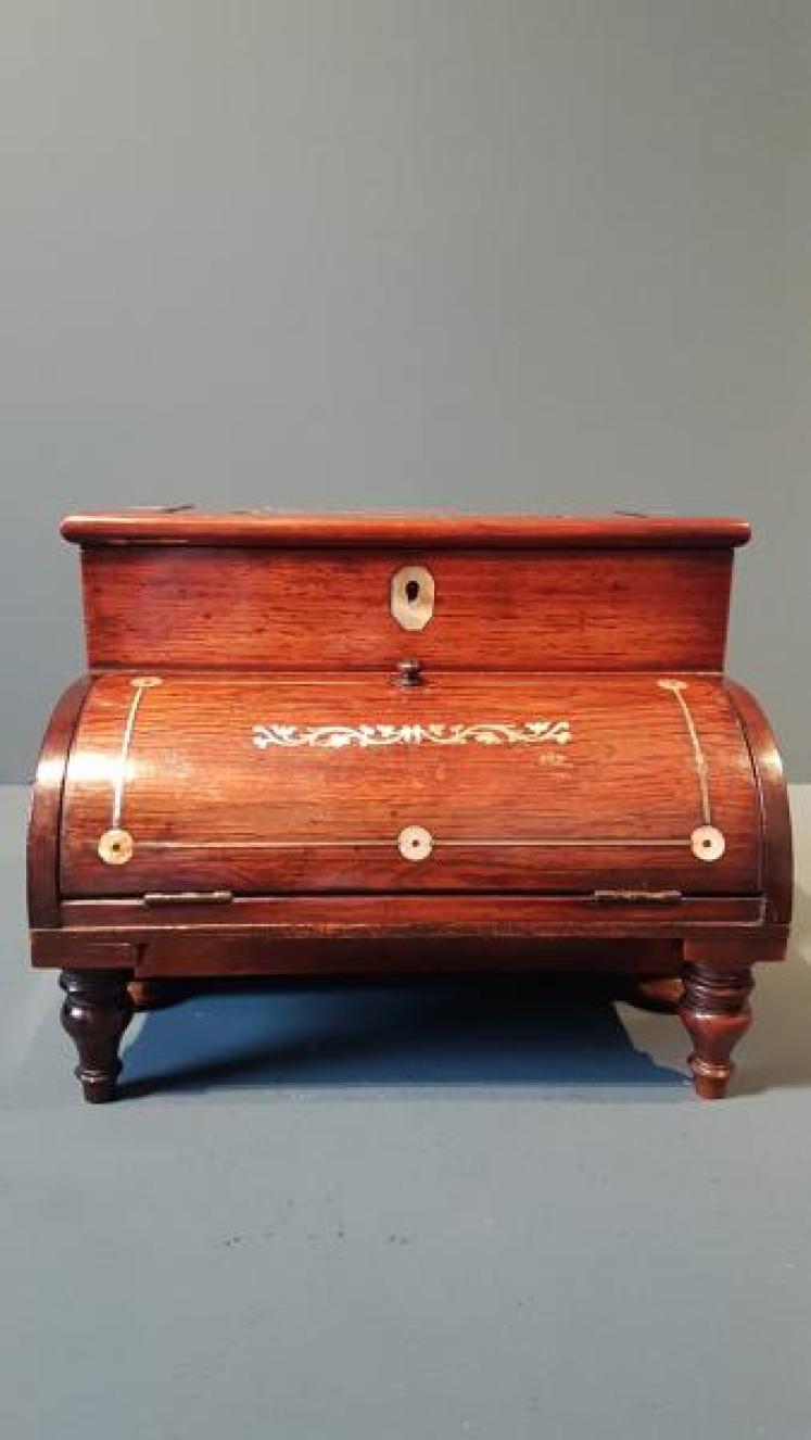 Victorian Rosewood Letter and Stationary Box - Image 3