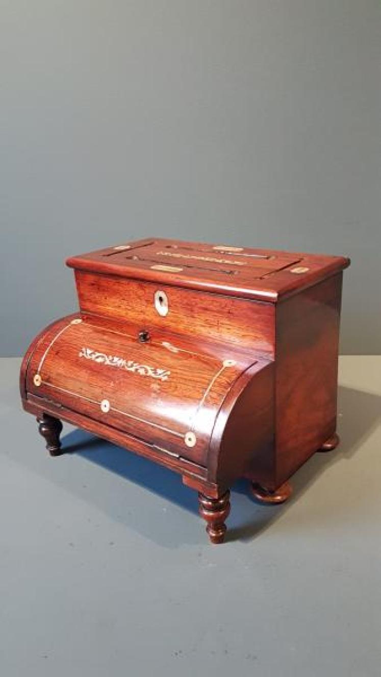 Victorian Rosewood Letter and Stationary Box - Image 4
