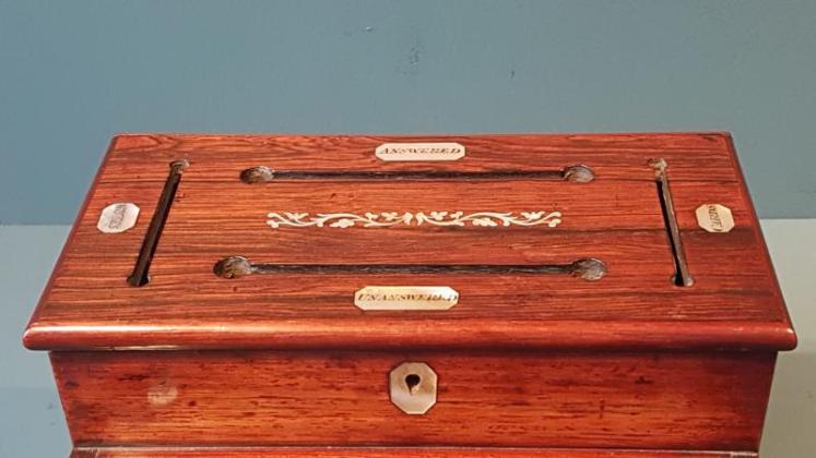 Victorian Rosewood Letter and Stationary Box - Image 6
