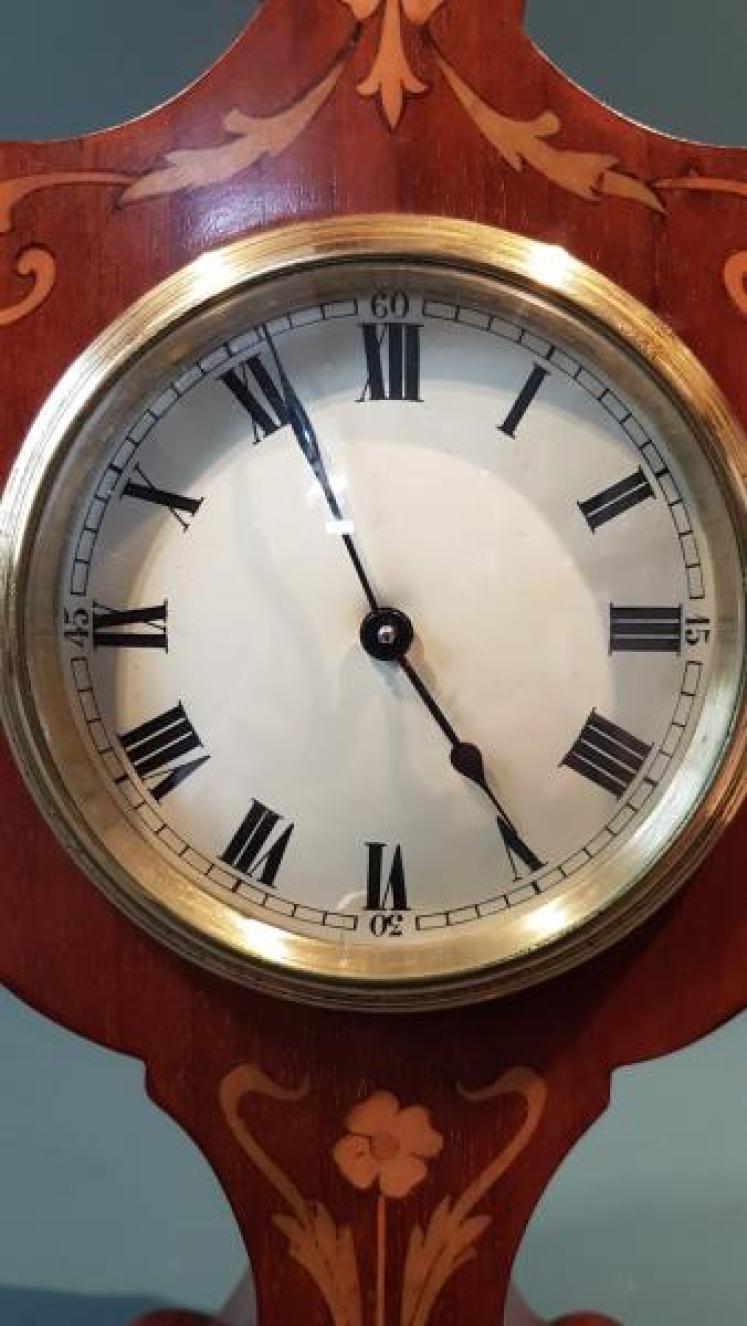 Edwardian Inlaid Mantel Clock - Image 3