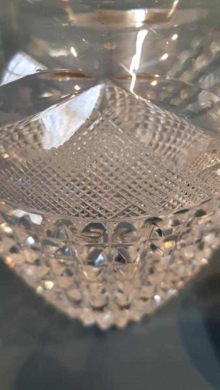 George V Solid Silver And Cut Crystal Biscuit Jar - Image 2