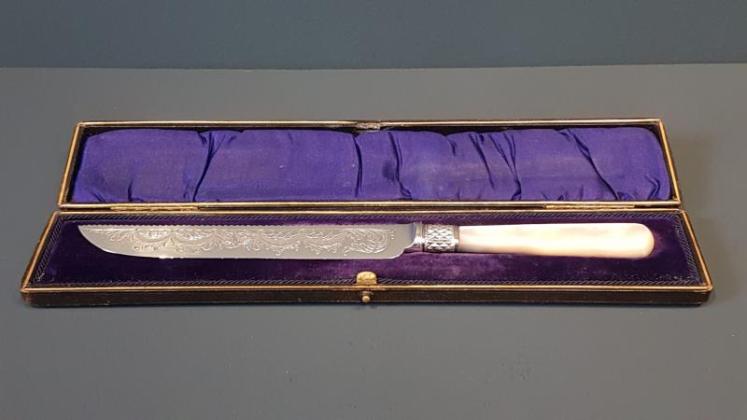 Immaculate Victorian Solid Silver Cake Knife  - Image 1