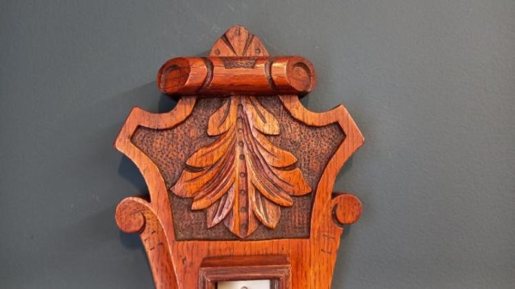Victorian Polished Oak Starburst Banjo Barometer - Image 6
