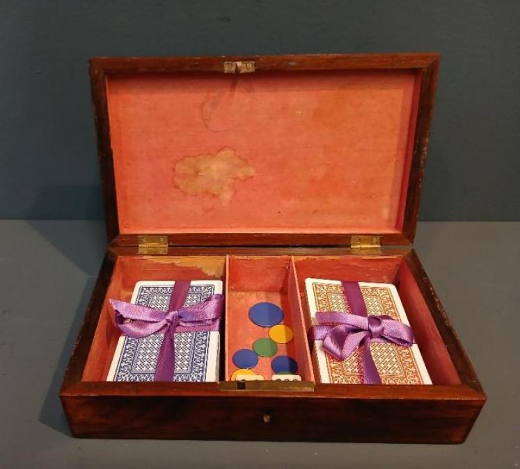 Victorian Rosewood Tunbridge Inlaid Card Box - Image 3