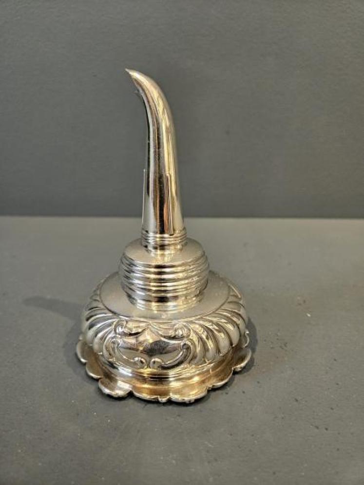 Unusual Georgian Silver Wine Funnel - Image 1