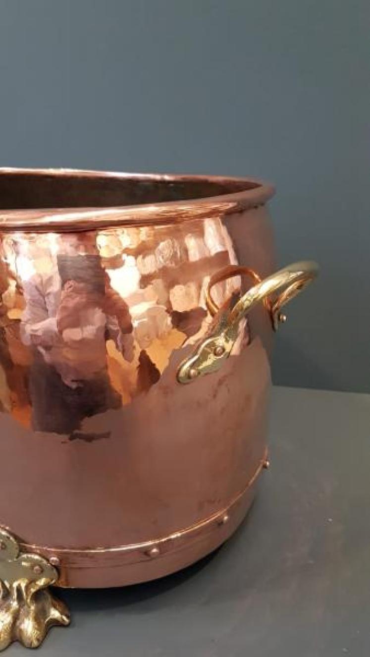 Large Victorian Copper Log Bin - Image 3
