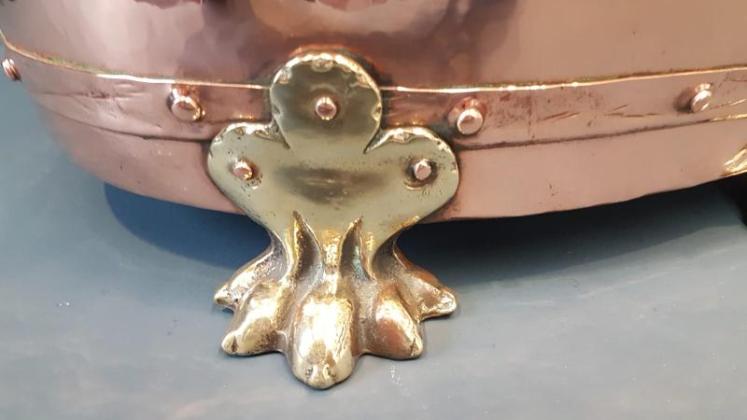 Large Victorian Copper Log Bin - Image 7
