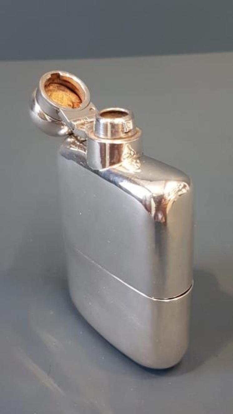 George V Silver Hip Flask - Image 7