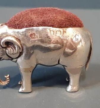 Edwardian Silver Elephant Pin Cushion