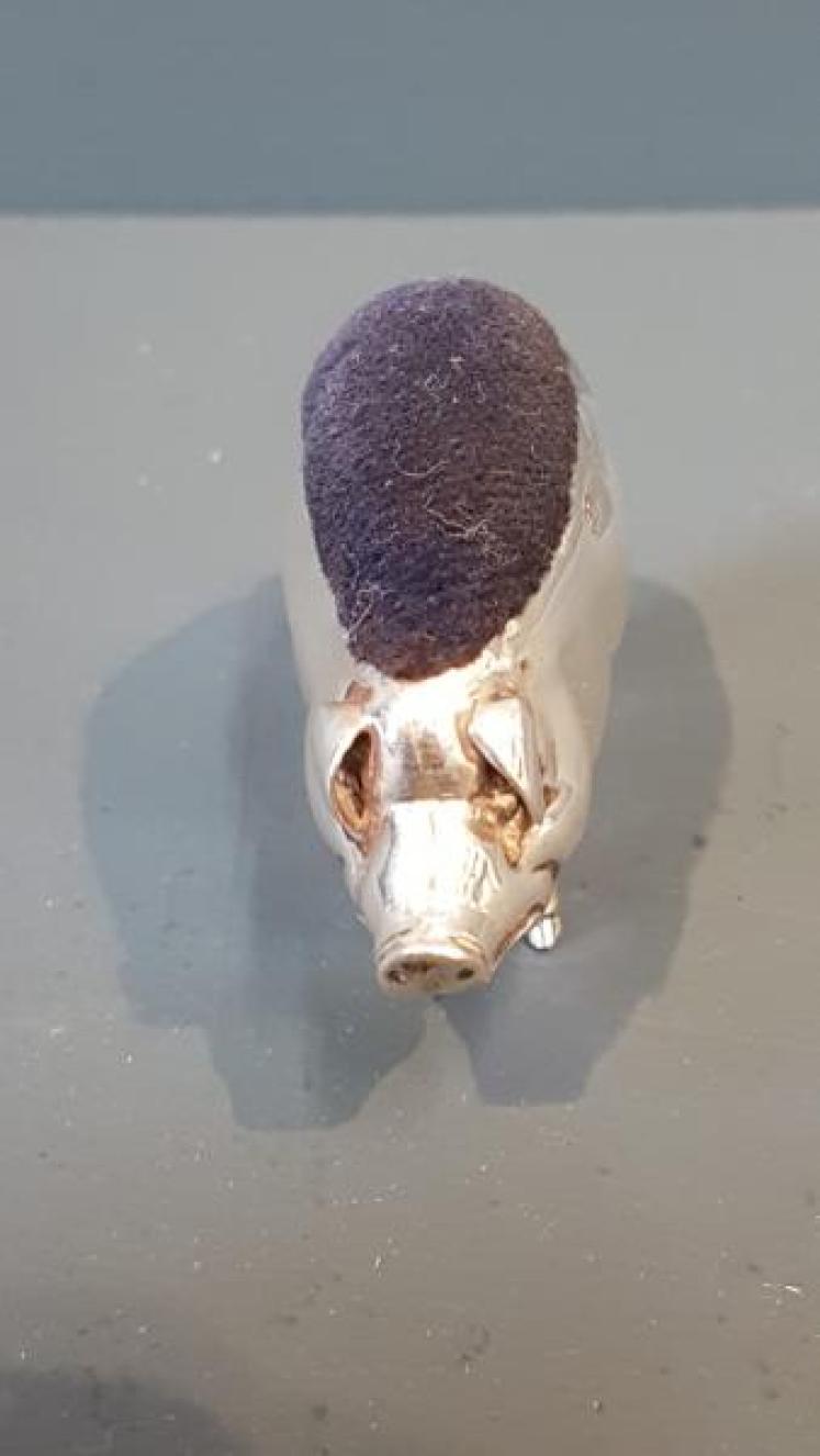 Edwardian Adie & Lovekin Silver Pig Pin Cushion - Image 5
