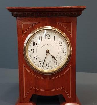 Edwardian Mantel Clock with Egg and Dart Cornice