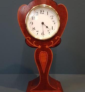Fine Quality Edwardian Inlaid Mahogany Mantel Clock 
