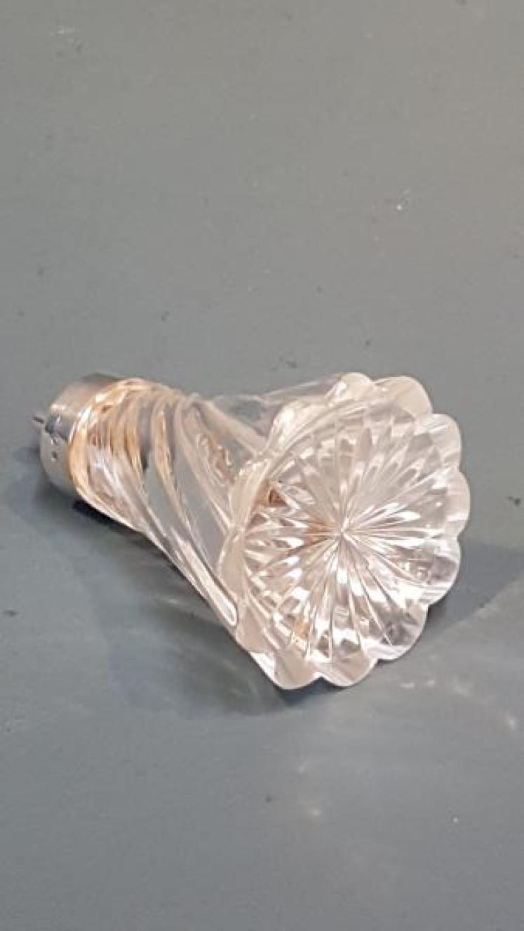 Victorian Silver and Crystal Glue Pot - Image 3