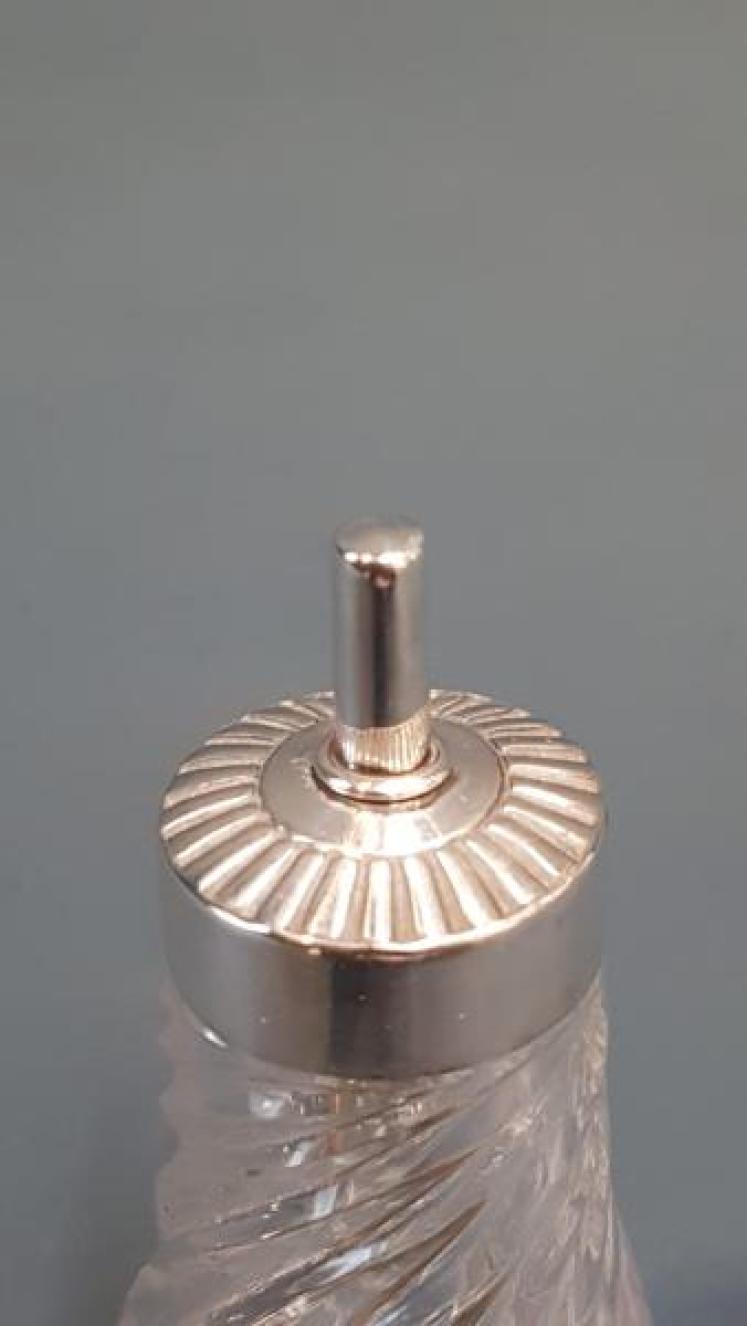 Victorian Silver and Crystal Glue Pot - Image 5