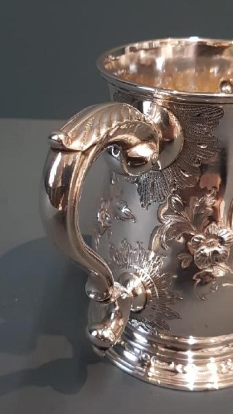 Fine Quality George II Silver Tankard - Image 2