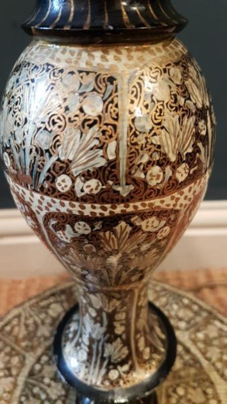 Superb Hand Painted Kashmiri Lamp Standard - Image 3
