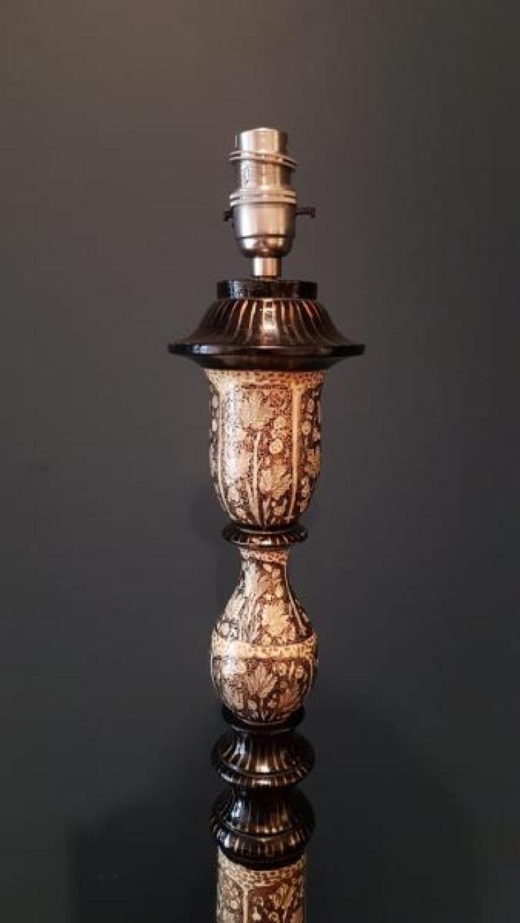 Superb Hand Painted Kashmiri Lamp Standard - Image 6