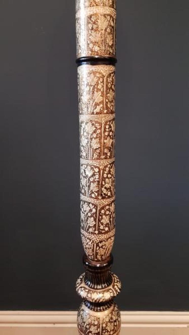 Superb Hand Painted Kashmiri Lamp Standard - Image 7