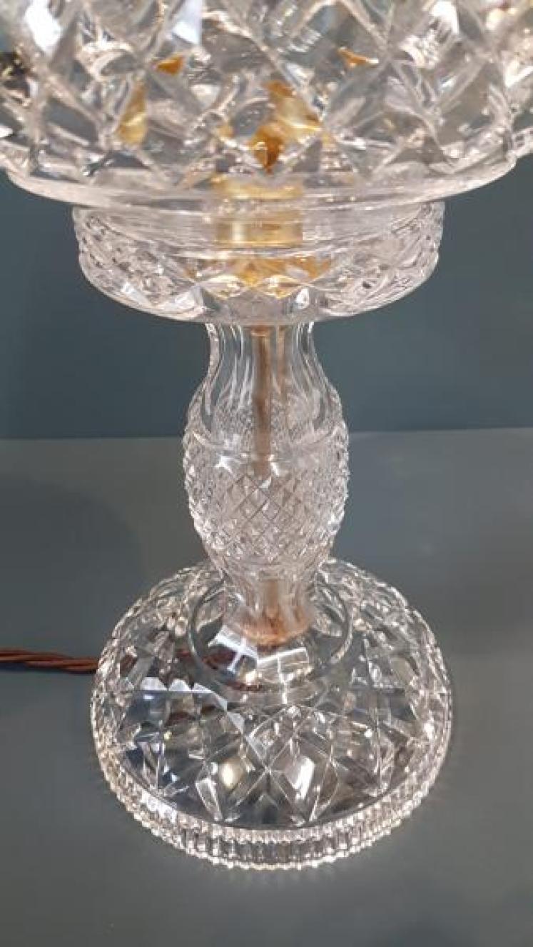 Superb Edwardian Cut Crystal Table Lamp  - Image 3