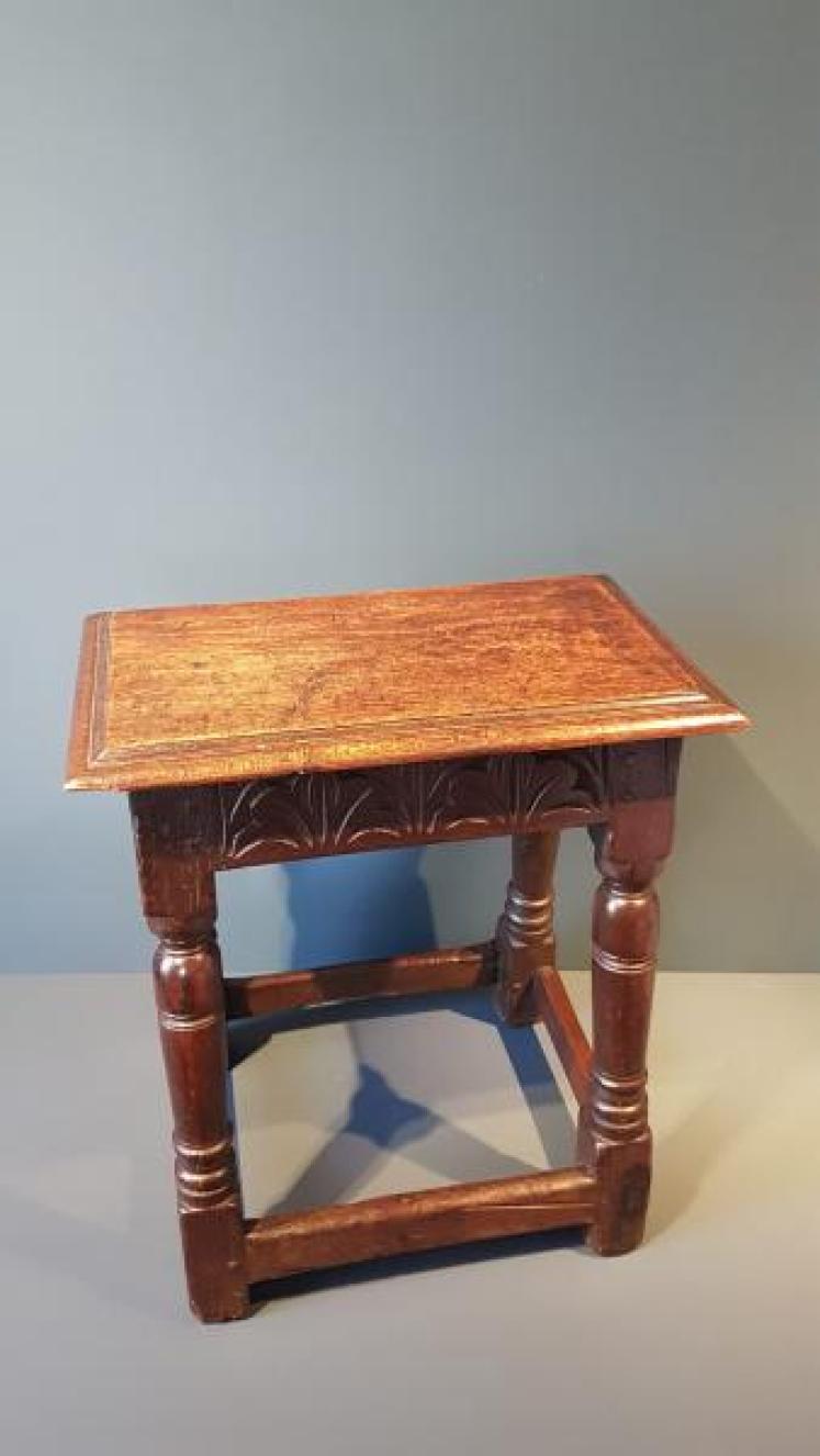 George I Oak Joint Stool  - Image 1