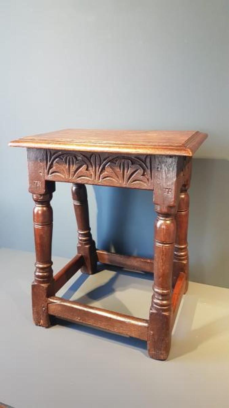 George I Oak Joint Stool  - Image 3