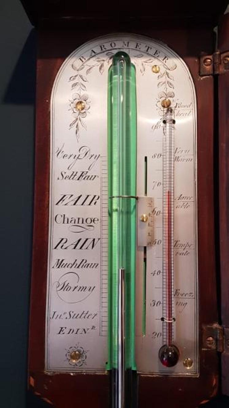 George III Mahogany Stick Barometer - Image 6