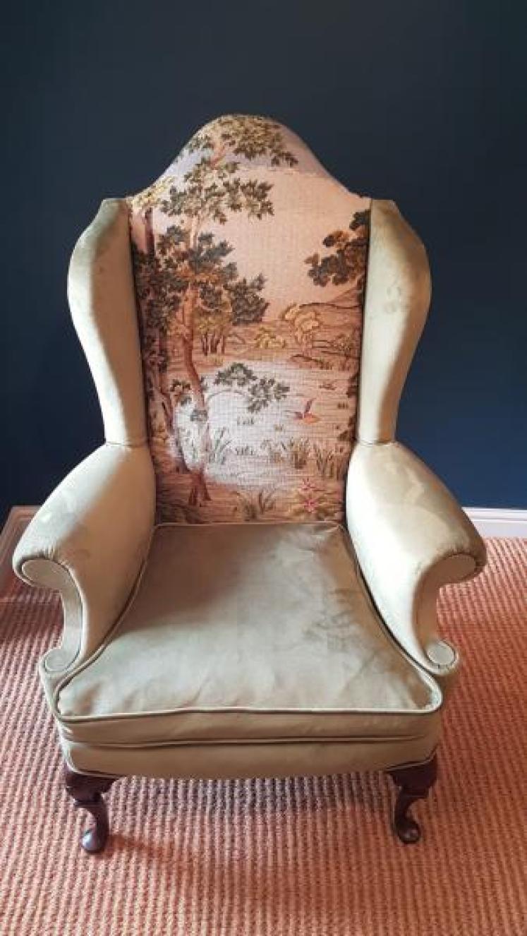 Edwardian Wing Back Armchair - Image 7