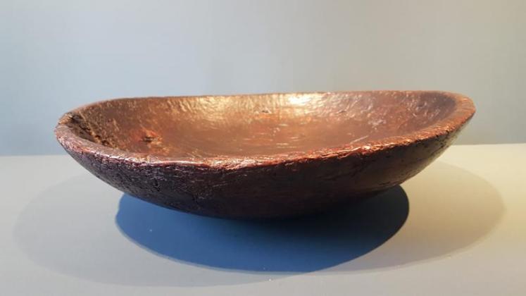 Large Georgian Turned Oak Root Bowl - Image 2