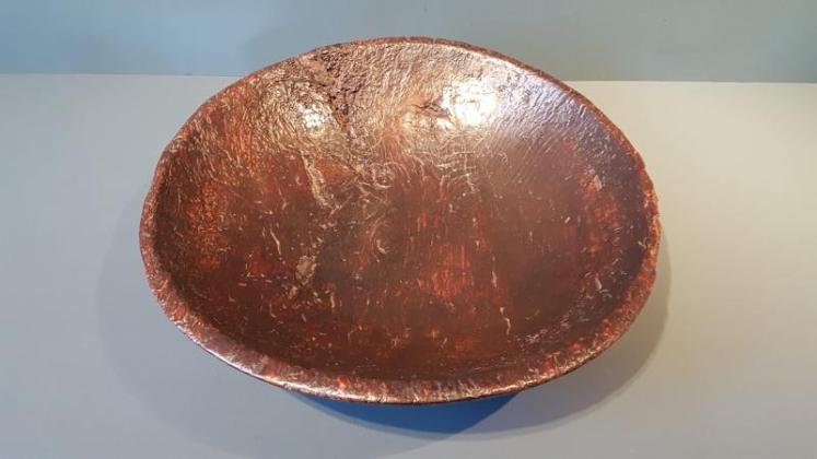 Large Georgian Turned Oak Root Bowl - Image 3