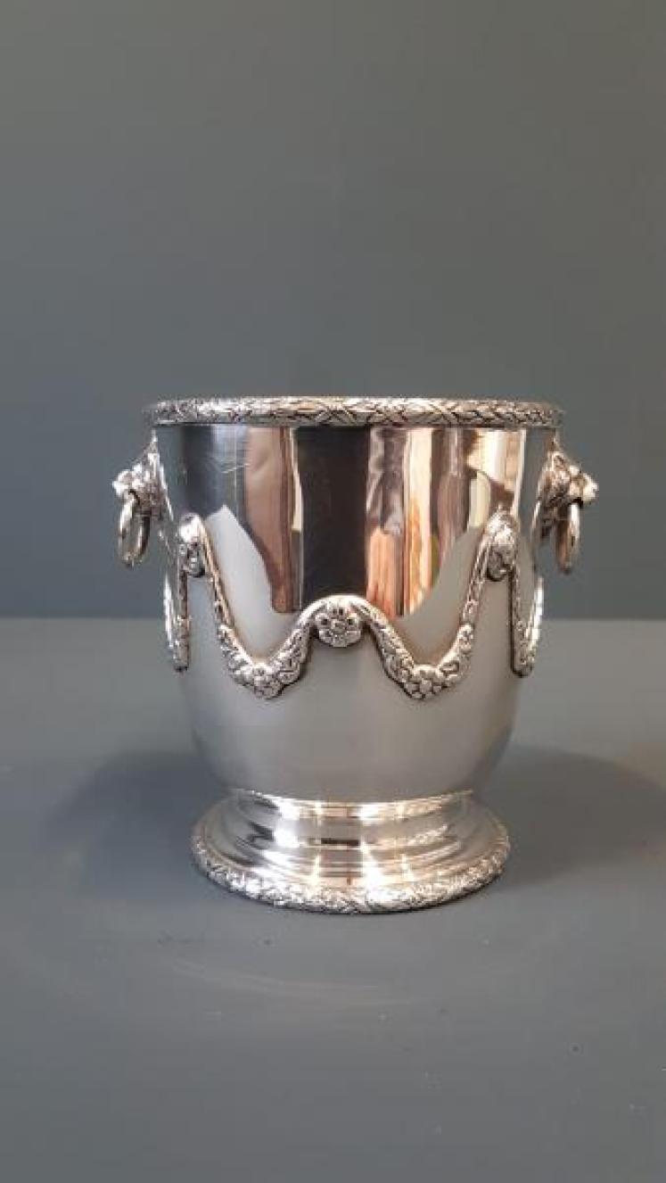 Edwardian Silver Bottle Holder or Planter - Image 1