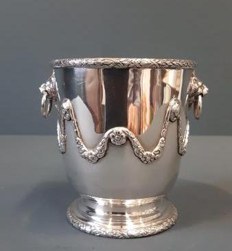 Edwardian Silver Bottle Holder or Planter