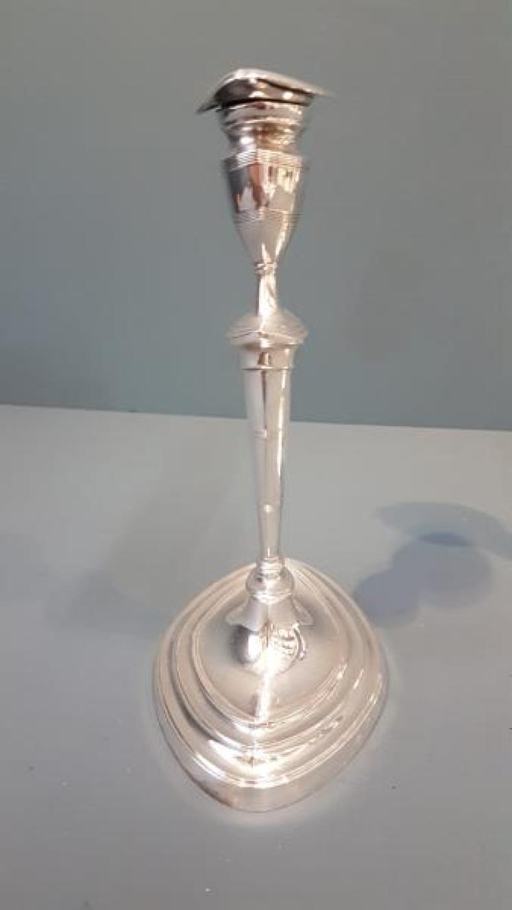 George III Style Silver Candlesticks - Image 2