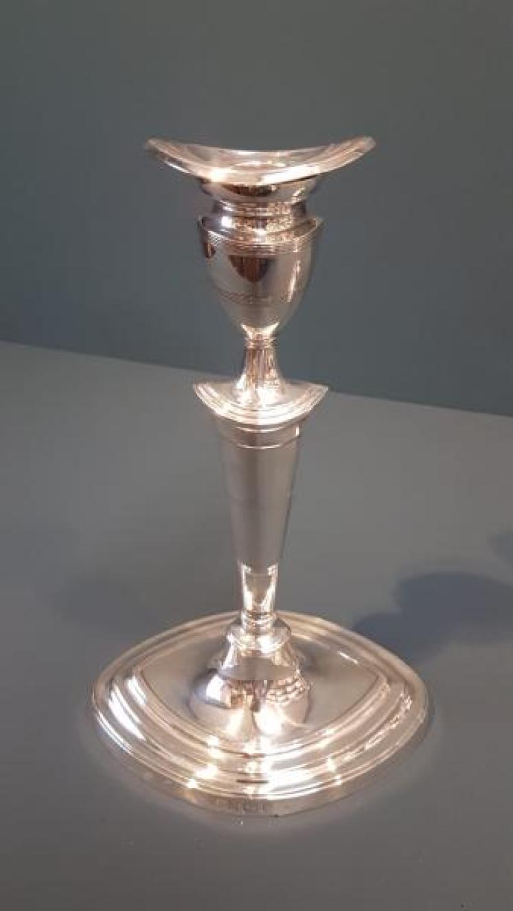 George III Style Silver Candlesticks - Image 3