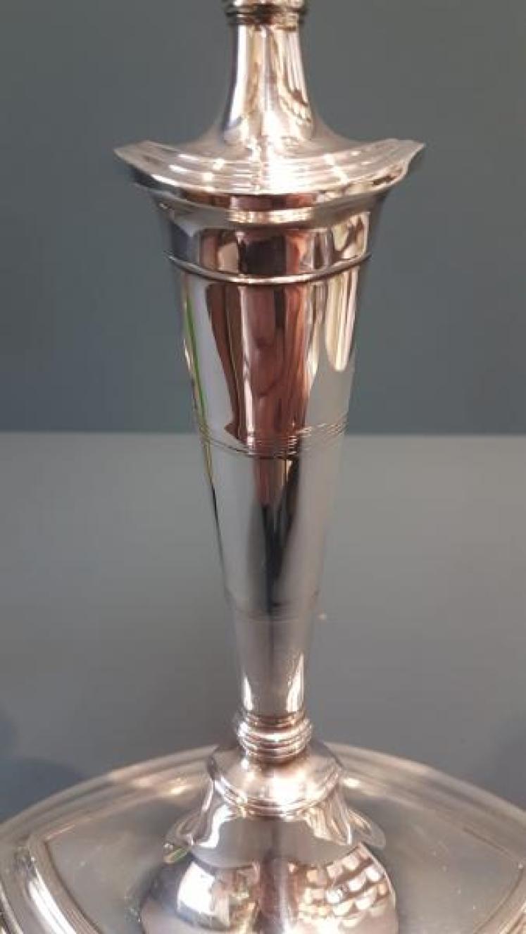 George III Style Silver Candlesticks - Image 7