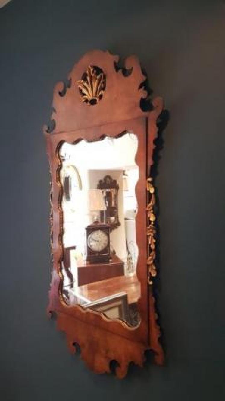 Walnut and Parcel Gilt Mirror - Image 4