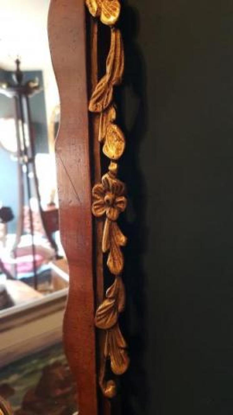 Walnut and Parcel Gilt Mirror - Image 5