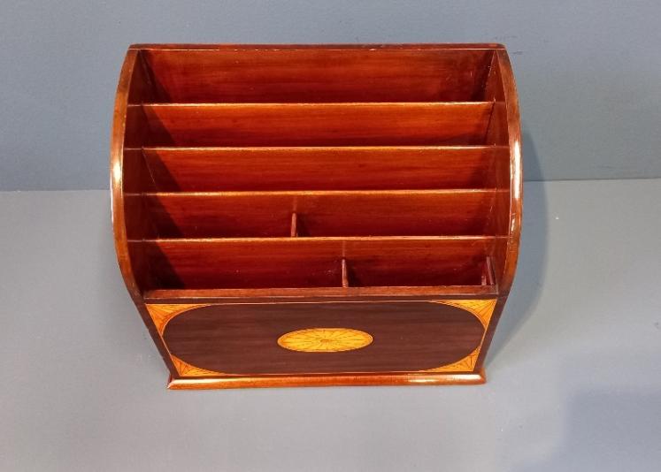 Edwardian Sheraton Inlaid Waterfall Letter Rack - Image 7