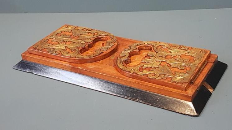 Victorian Walnut Book Slide - Image 1