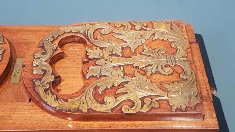 Victorian Walnut Book Slide - Image 4