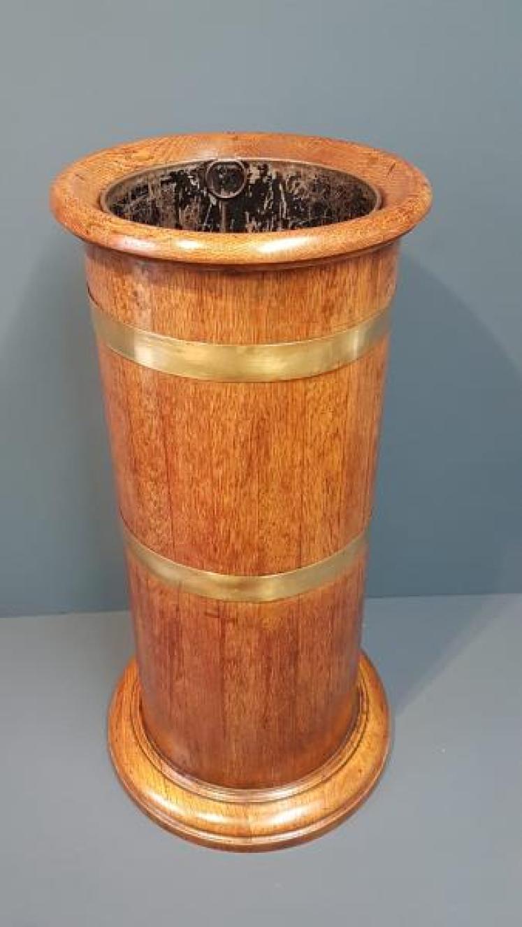 Victorian Oak Brass Bound Stick Stand - Image 1